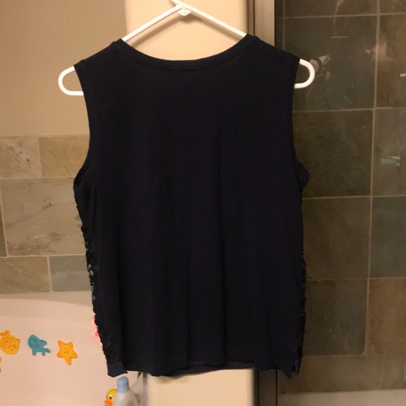 Lace navy loft tank - Picture 3 of 5